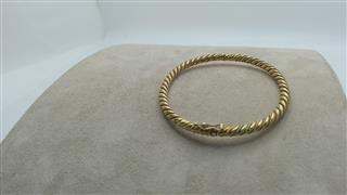 Gold Bangle Bracelet 14K Yellow Gold 9.8g